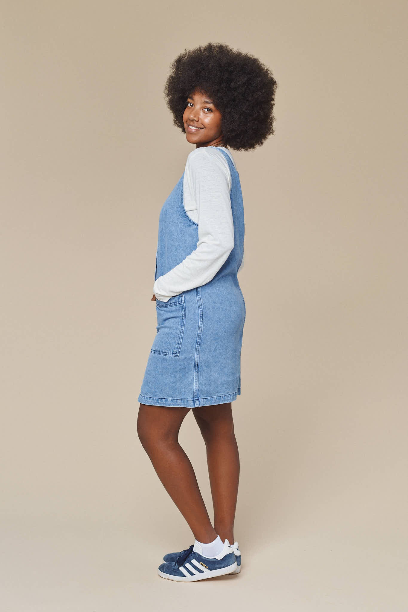Denim Jumper Dress - Image 4