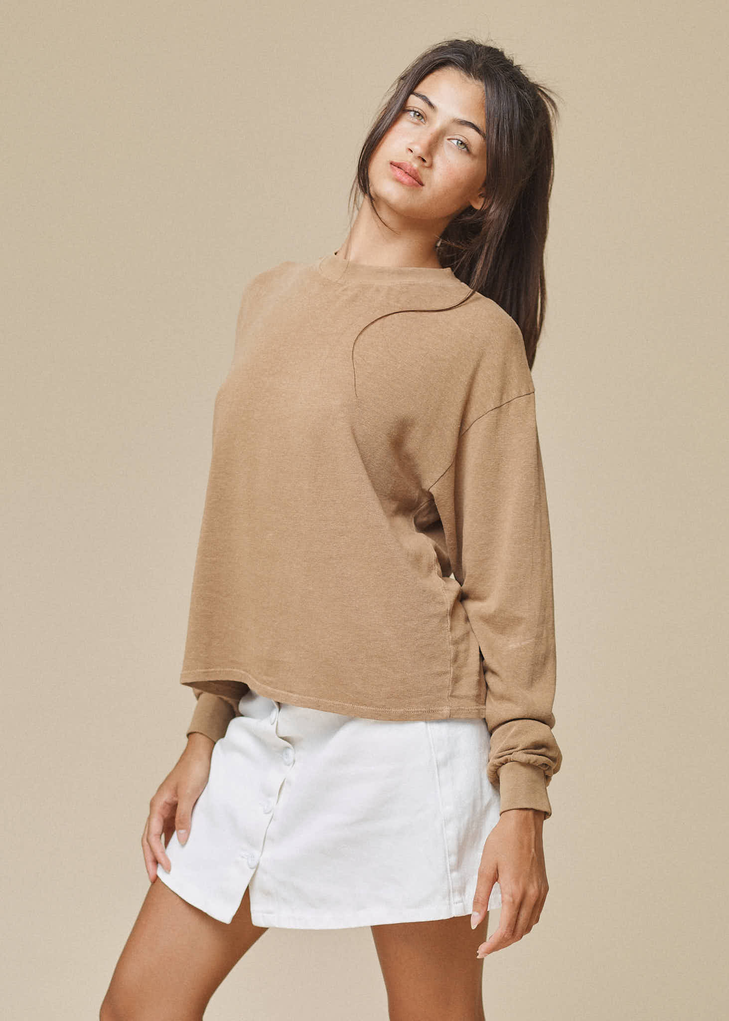Cropped Long Sleeve Tee - Image 3