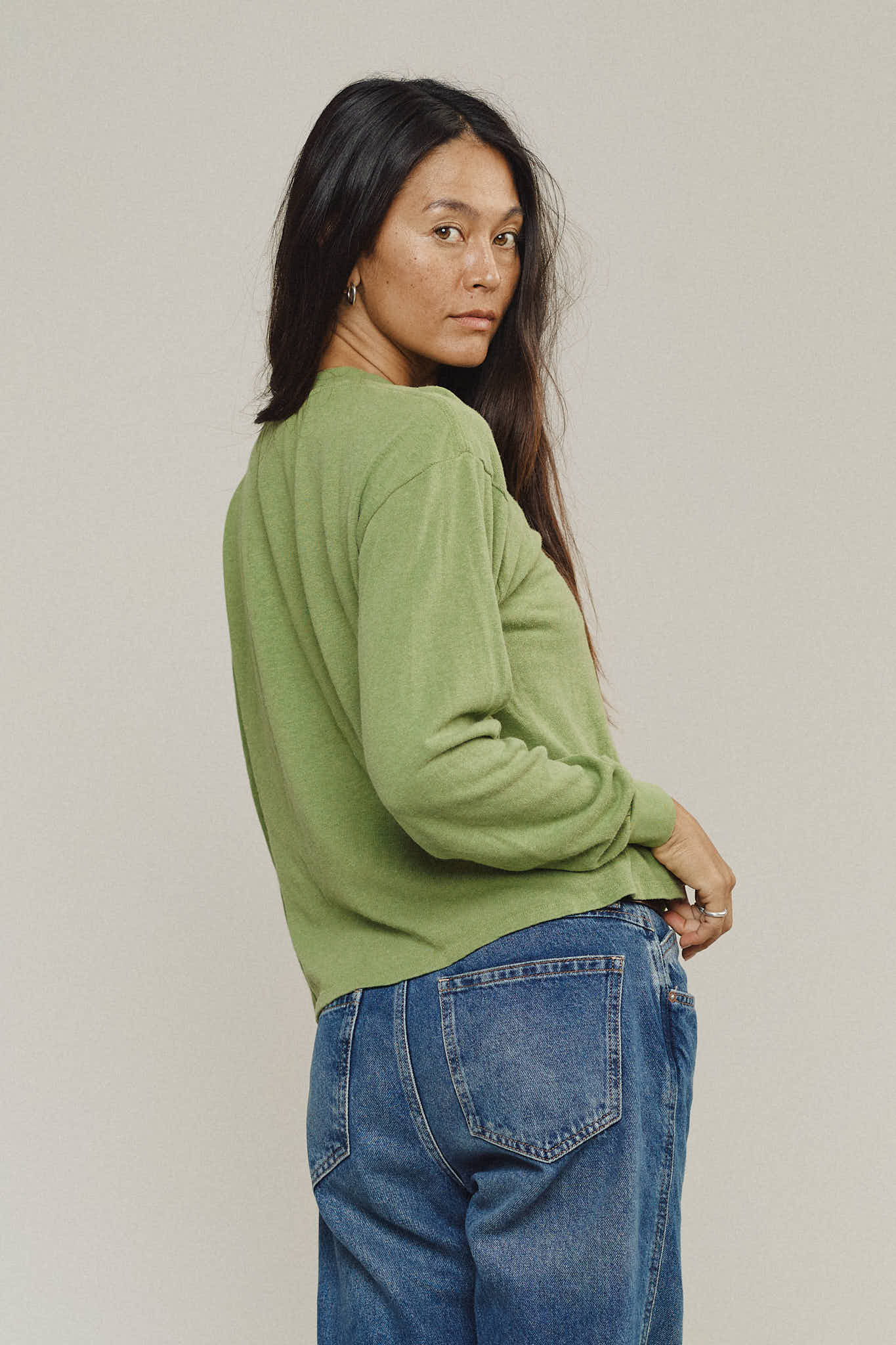 Cropped Long Sleeve Tee - Image 7
