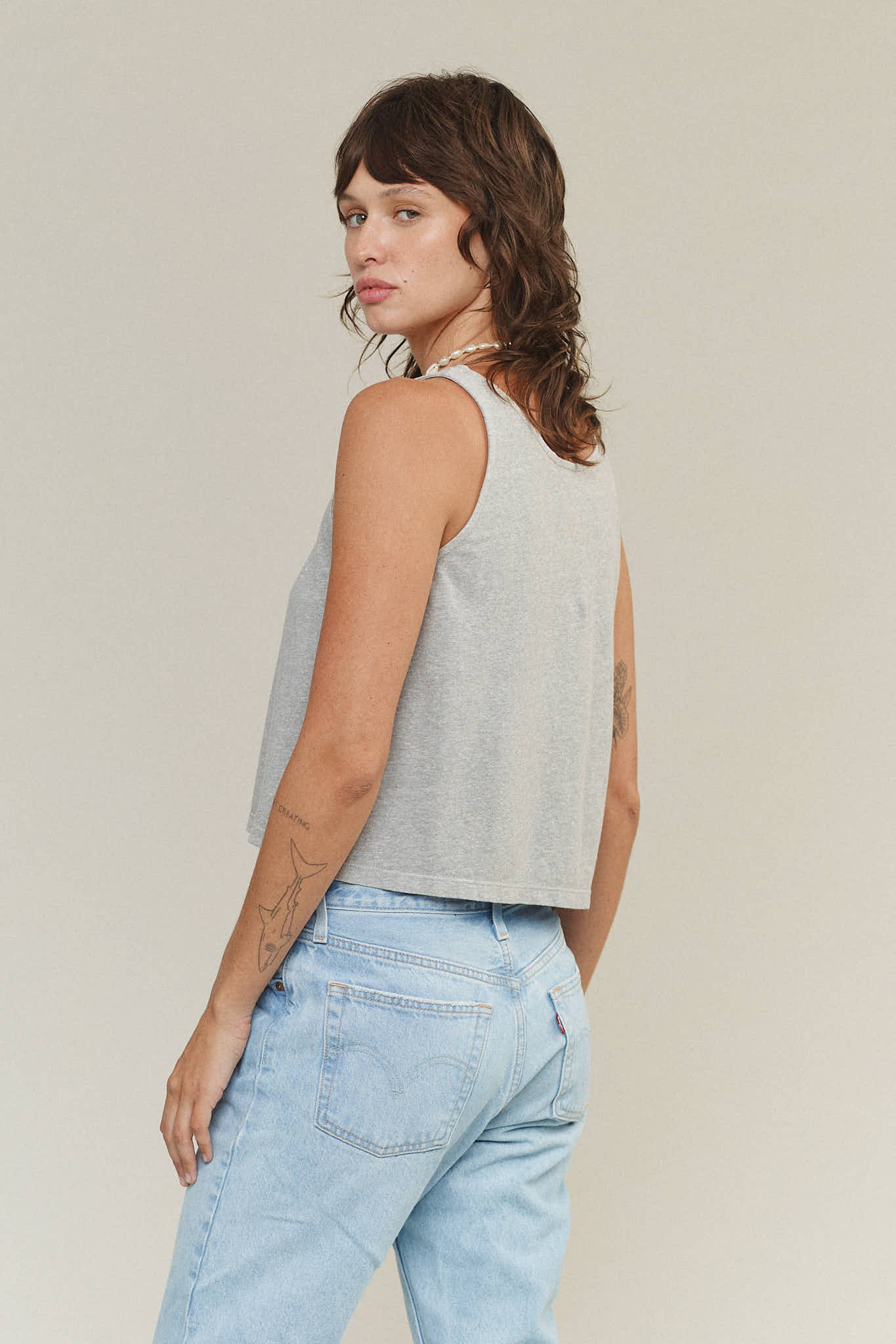 Heathered Cropped Tank - Image 3