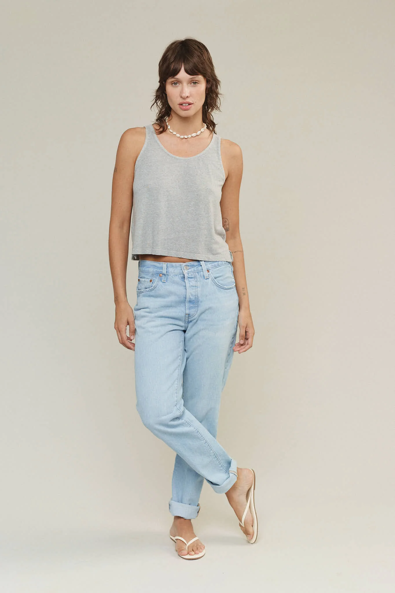 Heathered Cropped Tank - Image 4