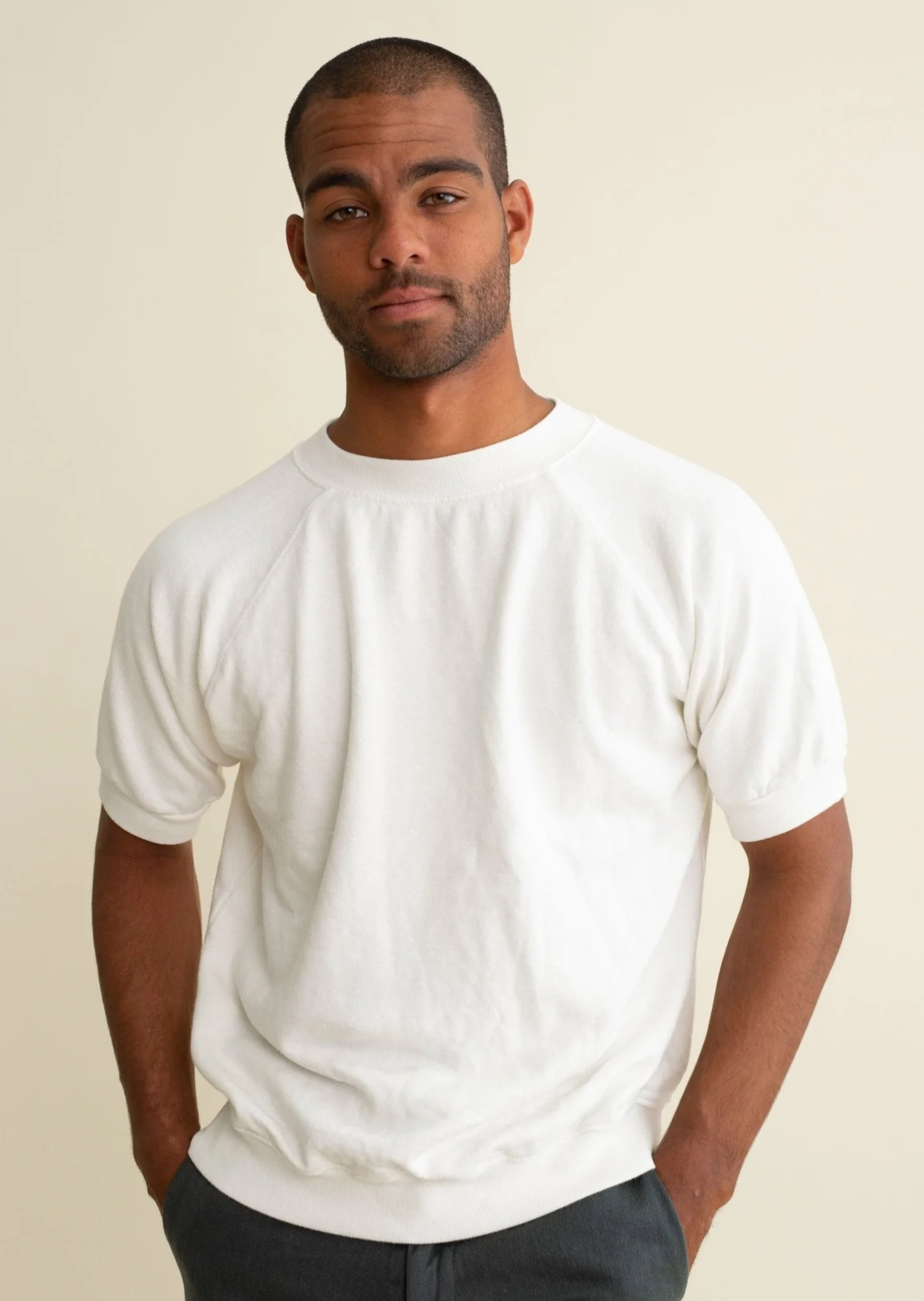 Short Sleeve Raglan Fleece Sweatshirt - Image 11